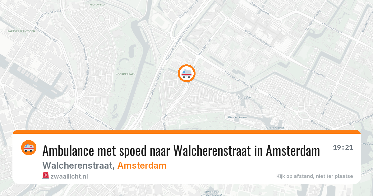 Ambulance met spoed naar Walcherenstraat in Amsterdam — 31 mei 2026