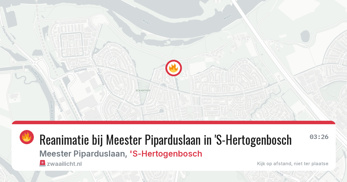 Reanimatie bij Meester Piparduslaan in 'S-Hertogenbosch — 20 jun 2026