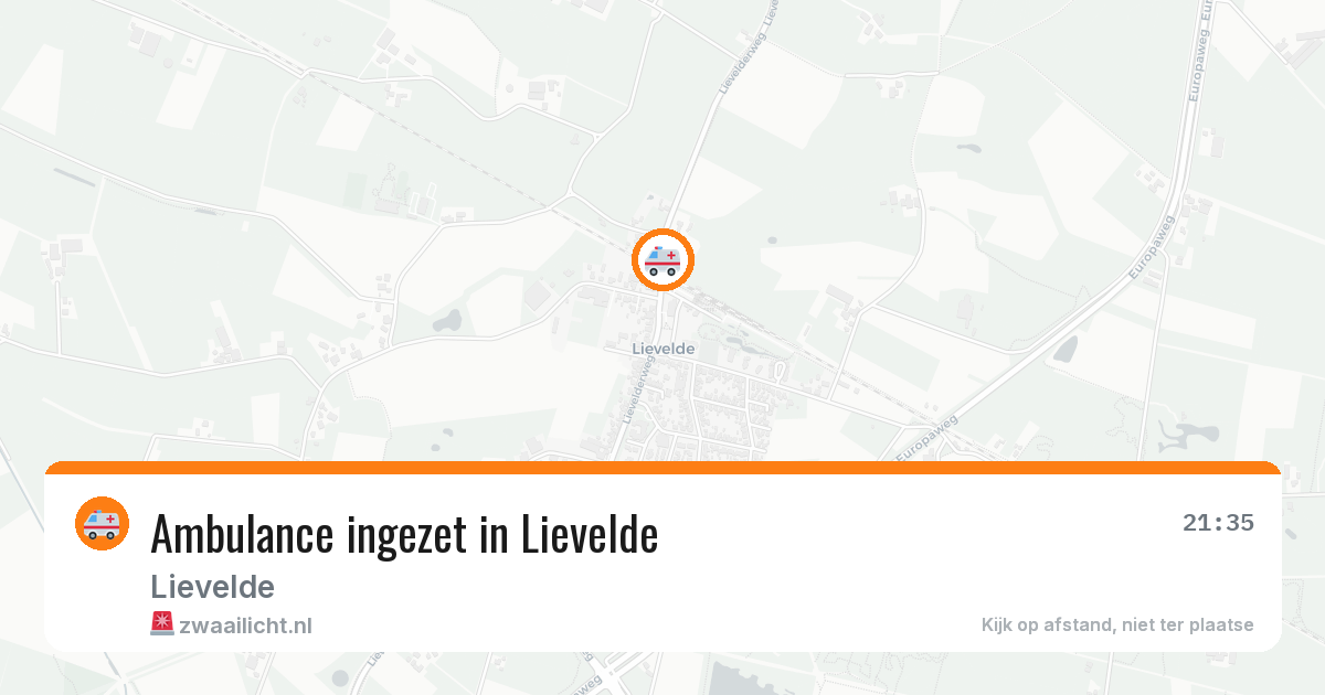 Ambulance ingezet in Lievelde — 23 mrt 2026