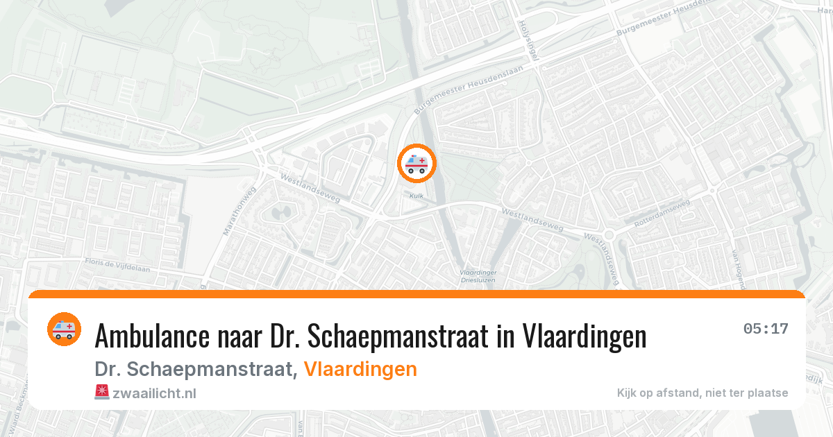 Ambulance naar Dr. Schaepmanstraat in Vlaardingen — 13 jul 2026