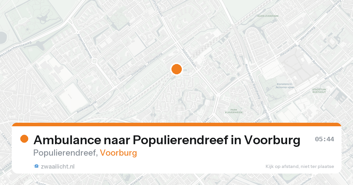 Ambulance naar Populierendreef in Voorburg — 18 aug 2026