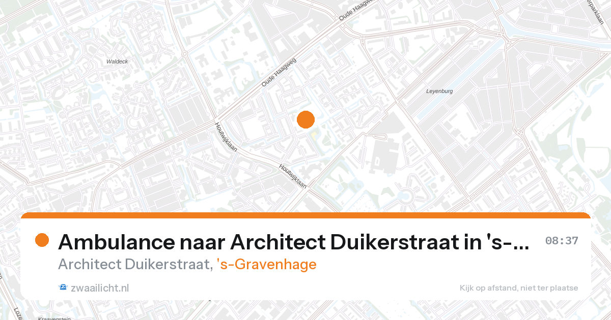 Ambulance naar Architect Duikerstraat in 's-Gravenhage — 27 aug 2026