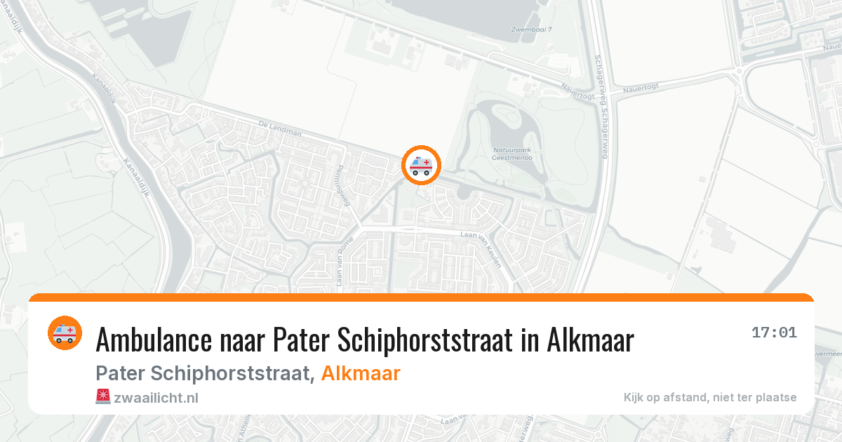 Ambulance naar Pater Schiphorststraat in Alkmaar — 29 jul 2026