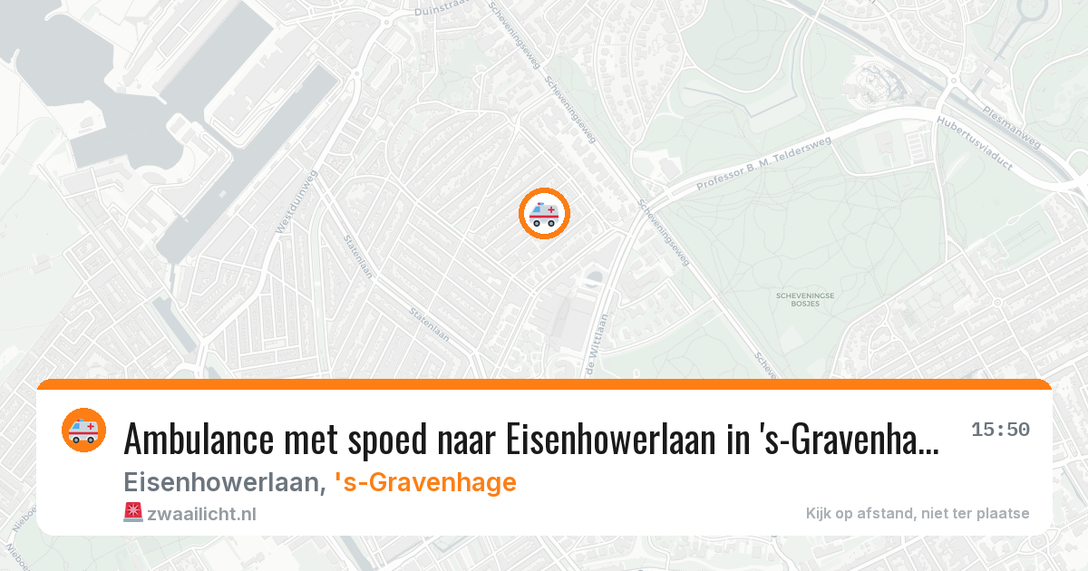 Ambulance met spoed naar Eisenhowerlaan in 's-Gravenhage — 11 aug 2026