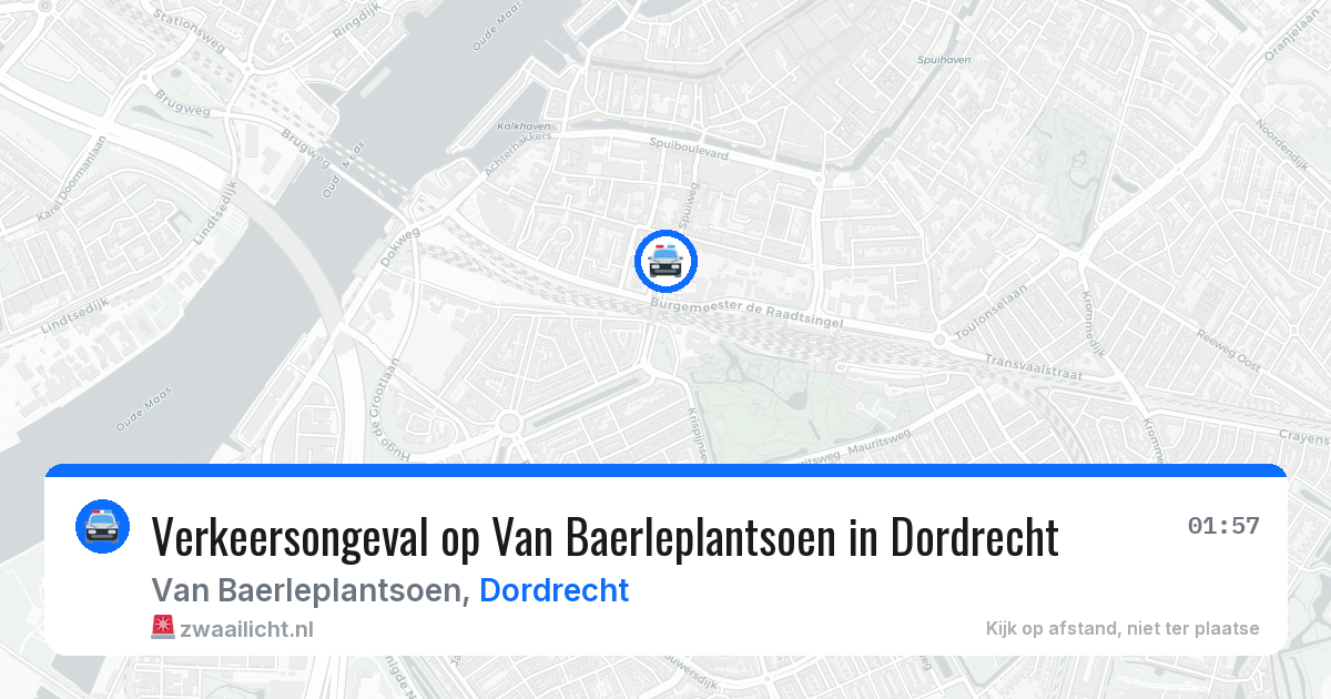 Verkeersongeval op Van Baerleplantsoen in Dordrecht — 1 mei 2026