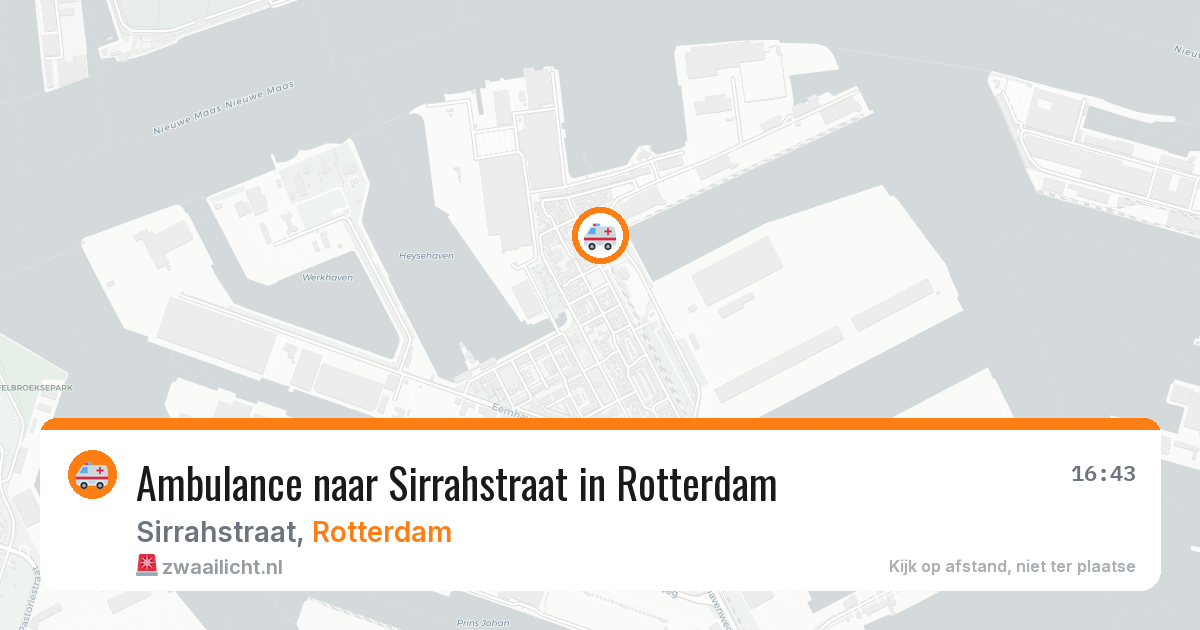 Ambulance naar Sirrahstraat in Rotterdam — 29 jun 2026
