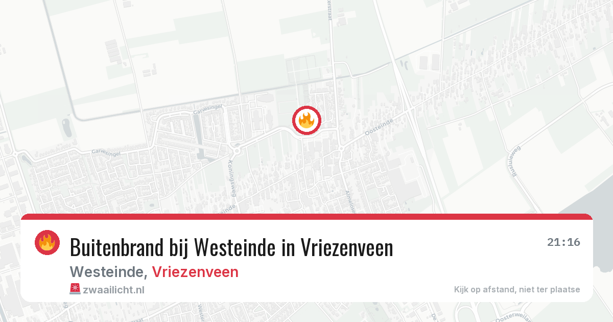 Buitenbrand bij Westeinde in Vriezenveen — 9 mei 2026