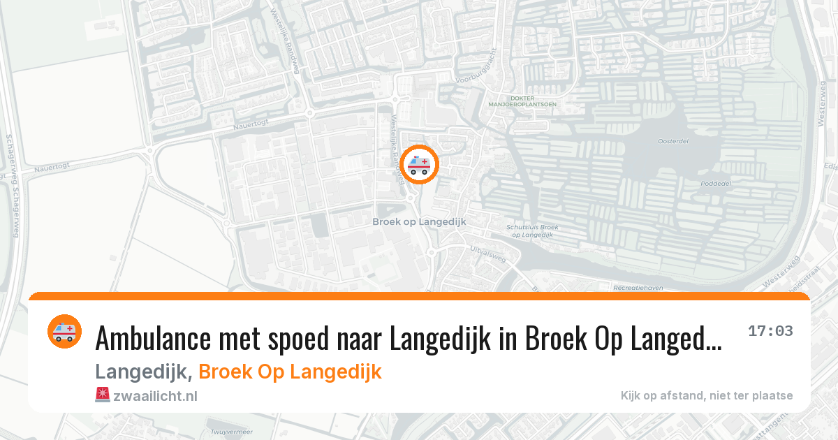 Ambulance met spoed naar Langedijk in Broek Op Langedijk — 8 mei 2026