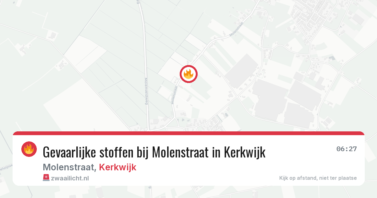 Gevaarlijke stoffen bij Molenstraat in Kerkwijk — 8 apr 2026