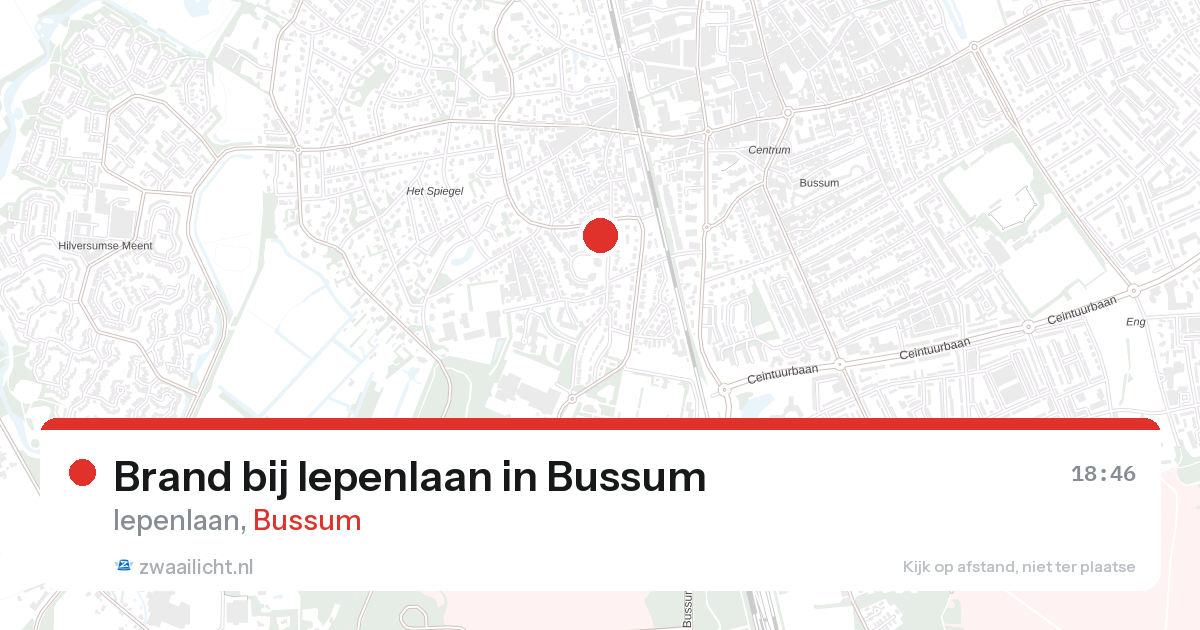 Brand bij Iepenlaan in Bussum — 7 mrt 2026