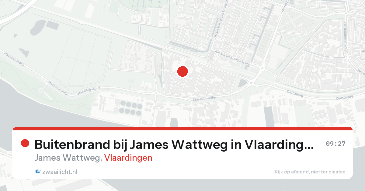 Buitenbrand bij James Wattweg in Vlaardingen — 21 aug 2026