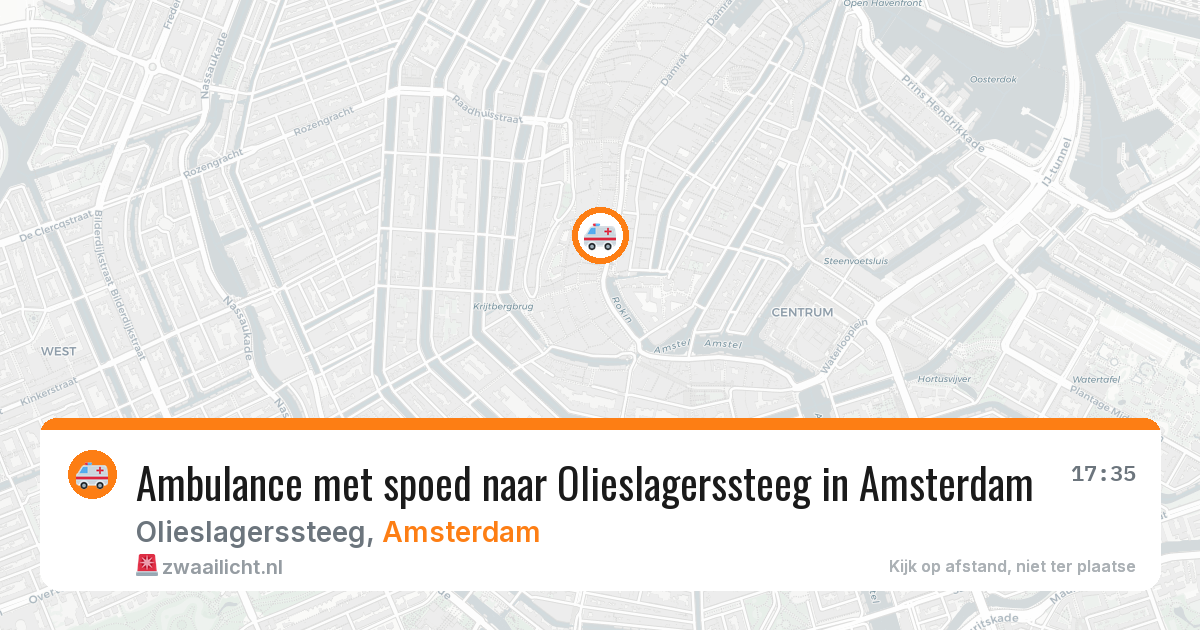 Ambulance met spoed naar Olieslagerssteeg in Amsterdam — 5 apr 2026