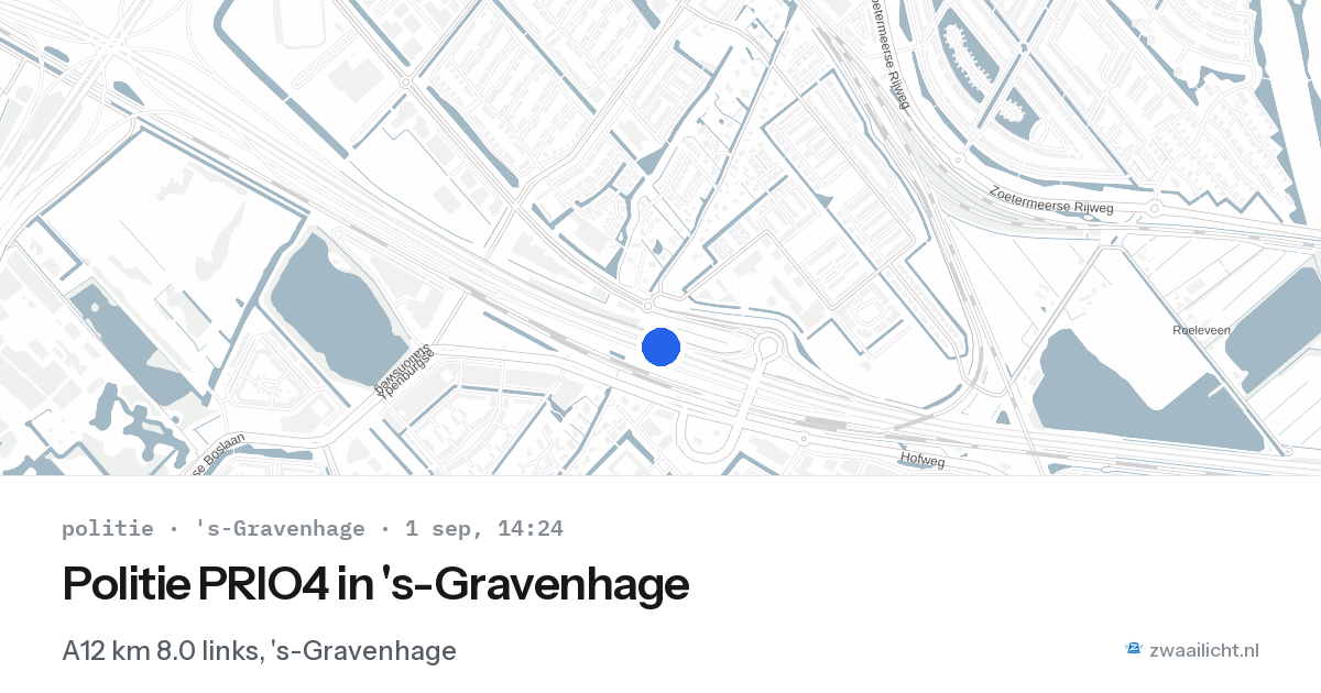 Politie PRIO4 in 's-Gravenhage — 1 sep 2026 | 🚨 Zwaailicht.nl
