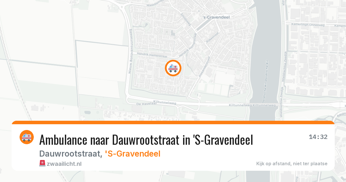 Ambulance naar Dauwrootstraat in 'S-Gravendeel — 16 mei 2026