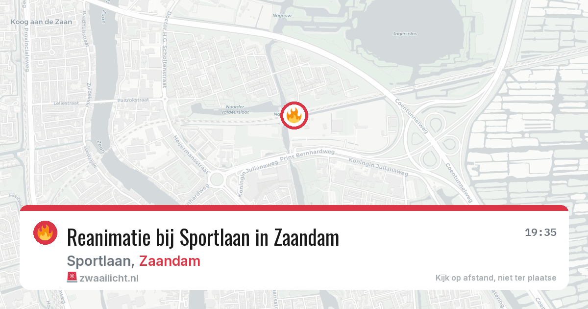 Reanimatie bij Sportlaan in Zaandam — 17 feb 2026