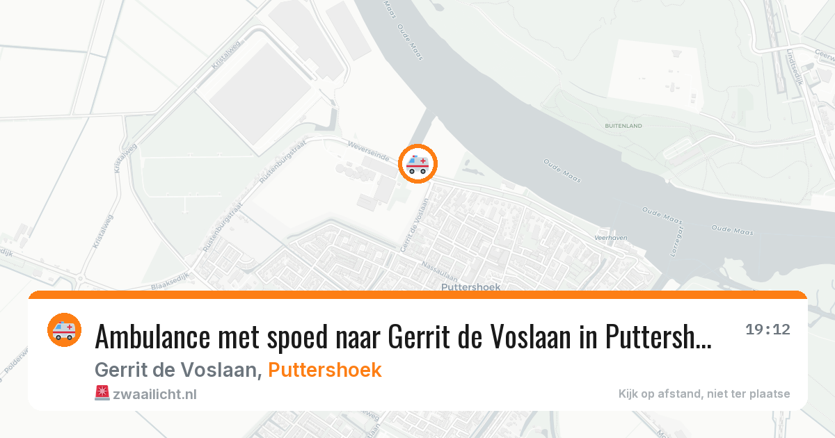 Ambulance met spoed naar Gerrit de Voslaan in Puttershoek — 22 jan 2026