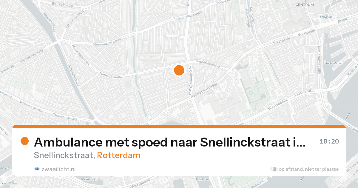 Ambulance met spoed naar Snellinckstraat in Rotterdam — 30 jan 2026
