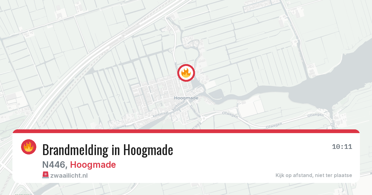 Brandmelding in Hoogmade — 11 jul 2026