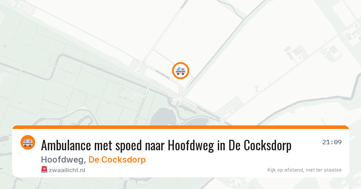 Ambulance met spoed naar Hoofdweg in De Cocksdorp — 25 jun 2026