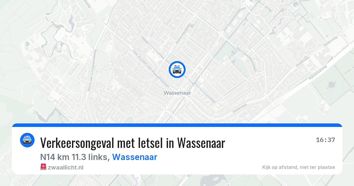 Verkeersongeval met letsel in Wassenaar — 27 mei 2026