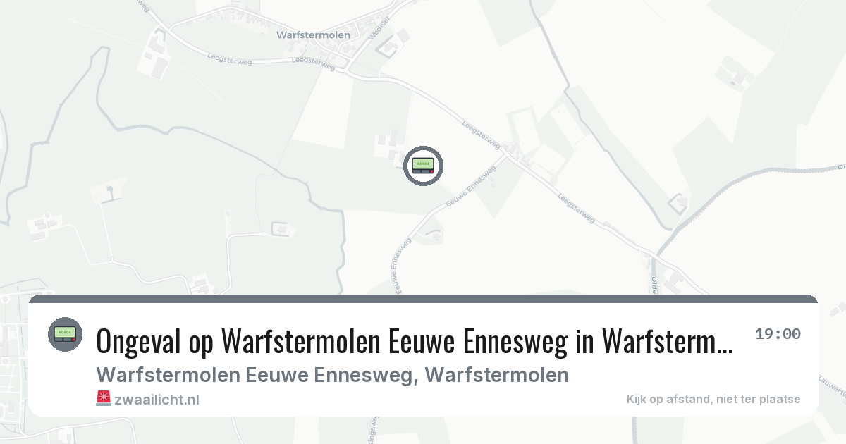 Ongeval op Warfstermolen Eeuwe Ennesweg in Warfstermolen — 31 jan 2026