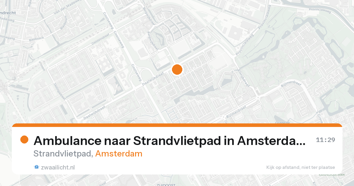 Ambulance naar Strandvlietpad in Amsterdam — 23 aug 2026