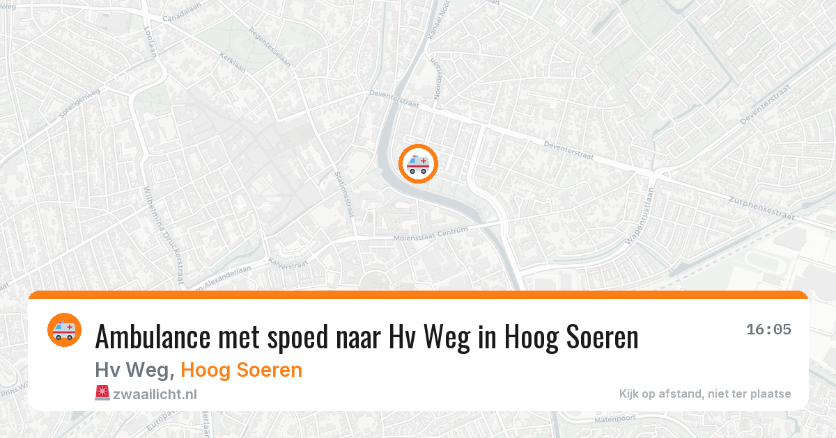 Ambulance met spoed naar Hv Weg in Hoog Soeren — 18 jul 2026