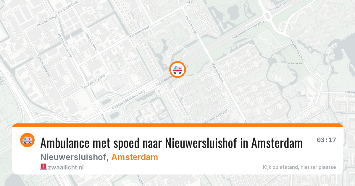 Ambulance met spoed naar Nieuwersluishof in Amsterdam — 8 jun 2026