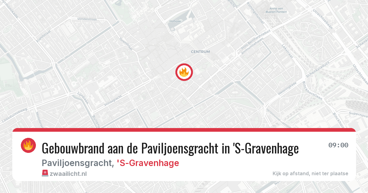 Gebouwbrand aan de Paviljoensgracht in 'S-Gravenhage — 4 mei 2026