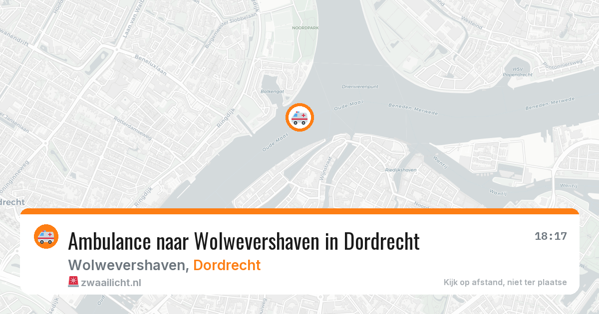 Ambulance naar Wolwevershaven in Dordrecht — 12 jul 2026