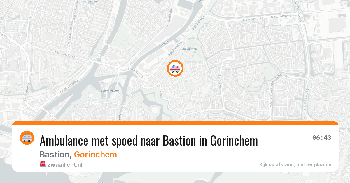 Ambulance met spoed naar Bastion in Gorinchem — 9 jun 2026