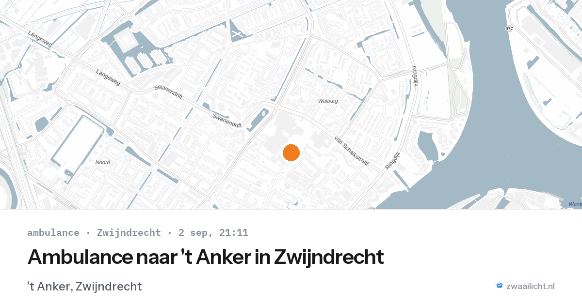 Ambulance naar 't Anker in Zwijndrecht — 2 sep 2026