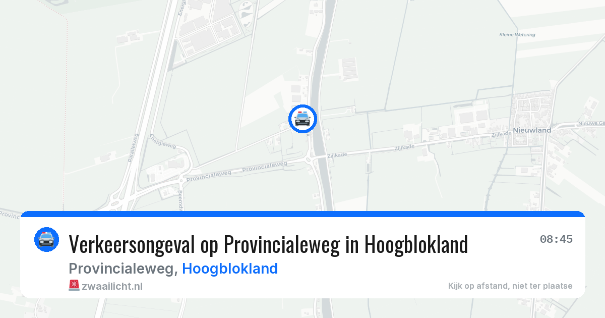 Verkeersongeval op Provincialeweg in Hoogblokland — 12 feb 2026