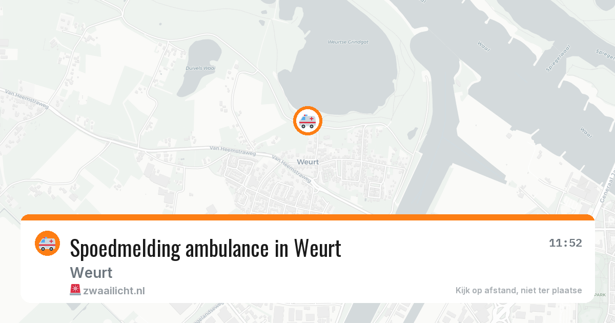 Spoedmelding ambulance in Weurt — 19 mei 2026