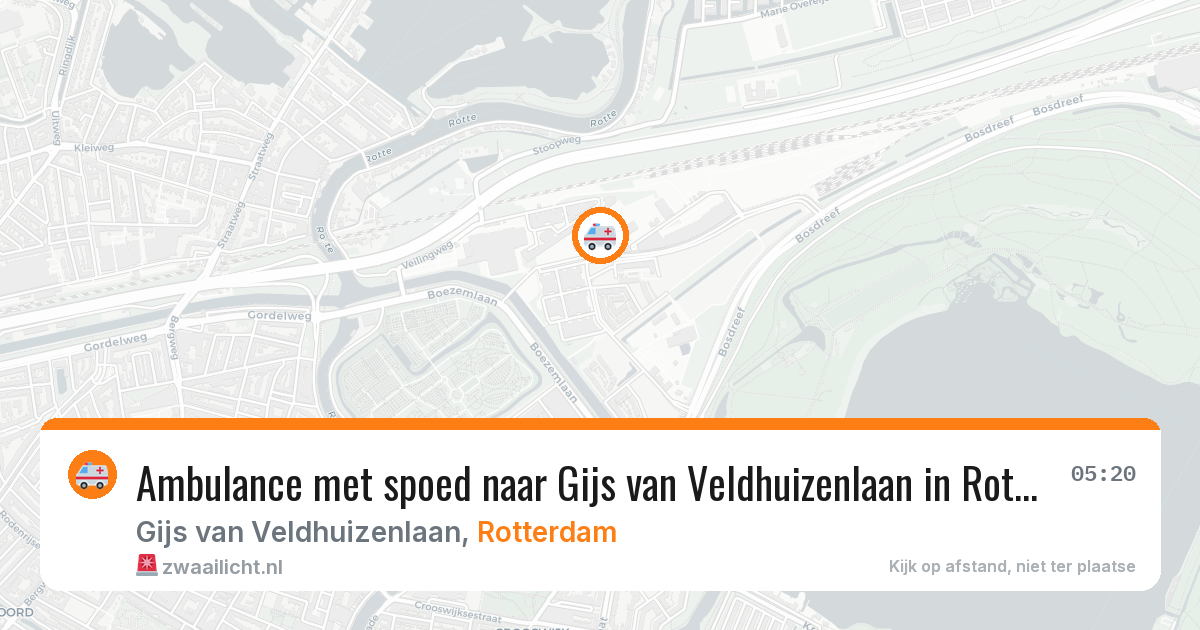 Ambulance met spoed naar Gijs van Veldhuizenlaan in Rotterdam — 21 apr 2026