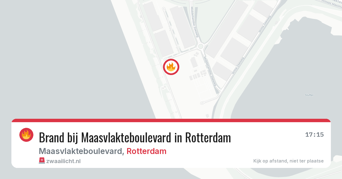 Brand bij Maasvlakteboulevard in Rotterdam — 12 aug 2026