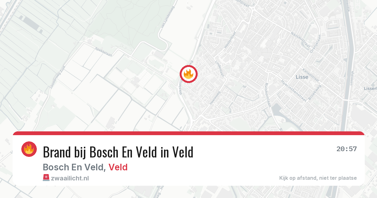 Brand bij Bosch En Veld in Veld — 12 aug 2026