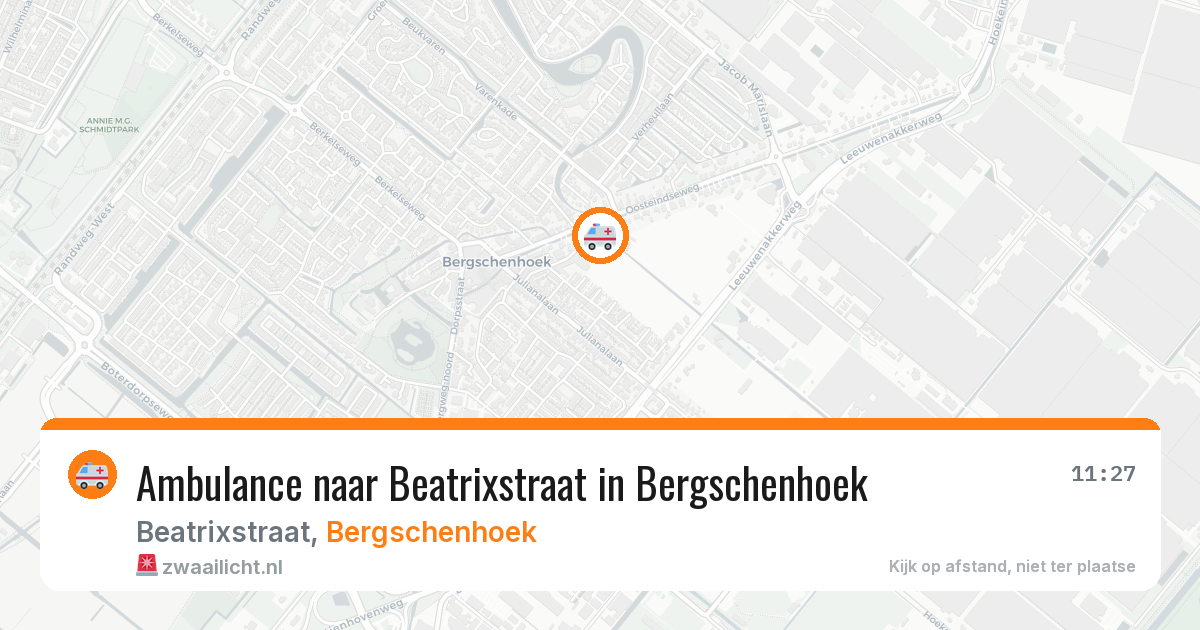 Ambulance naar Beatrixstraat in Bergschenhoek — 12 jun 2026