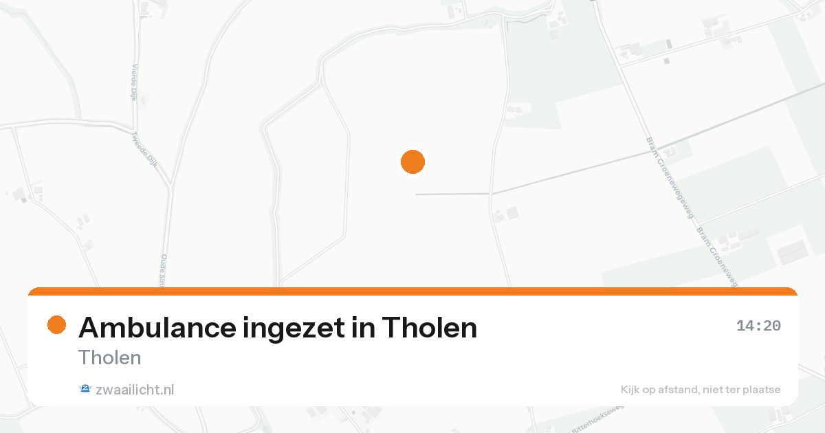 Ambulance ingezet in Tholen — 22 aug 2026