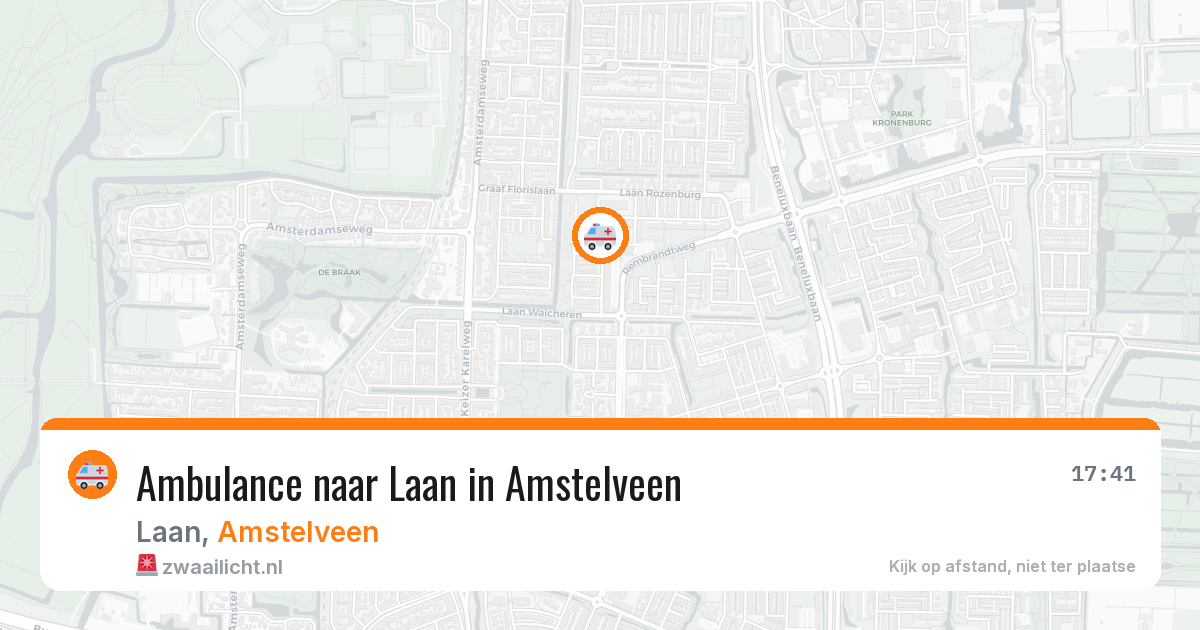 Ambulance naar Laan in Amstelveen — 10 jul 2026
