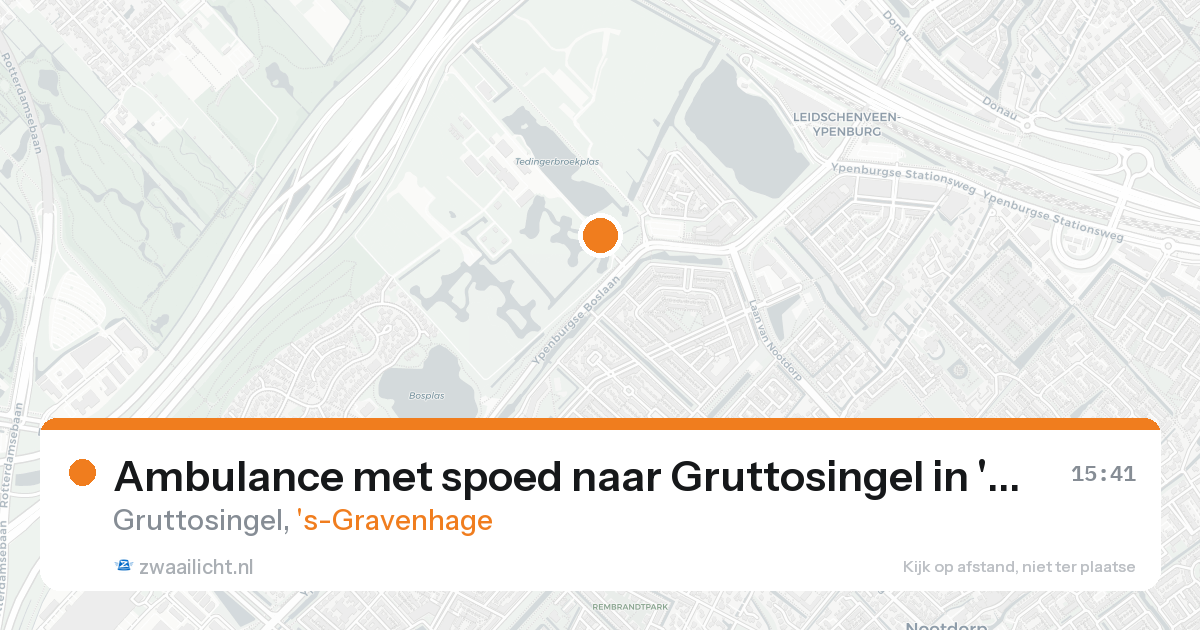 Ambulance met spoed naar Gruttosingel in 's-Gravenhage — 7 mei 2026