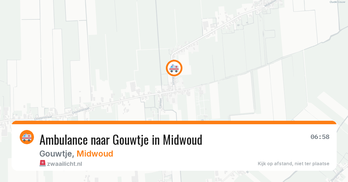 Ambulance naar Gouwtje in Midwoud — 16 jun 2026