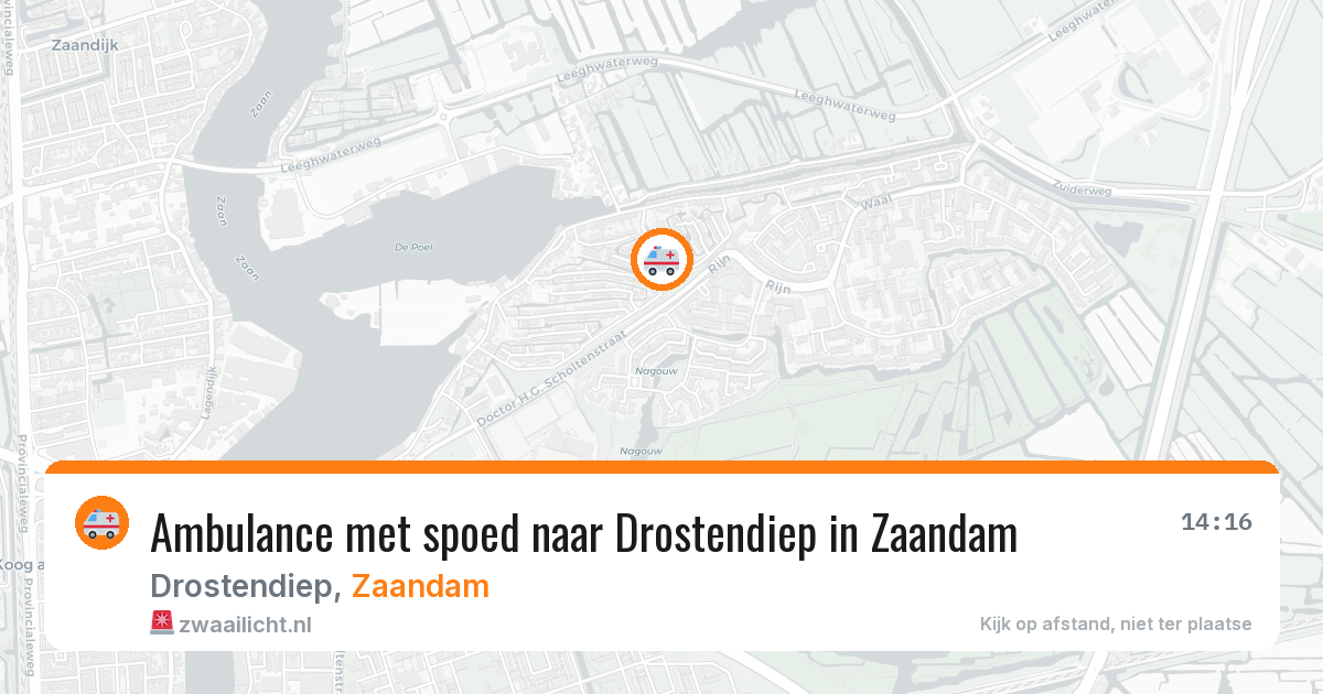 Ambulance met spoed naar Drostendiep in Zaandam — 31 jul 2026