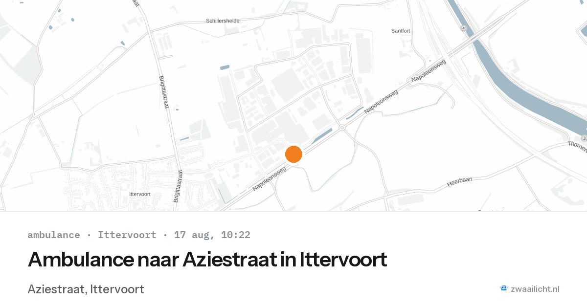 Ambulance naar Aziestraat in Ittervoort — 17 aug 2026