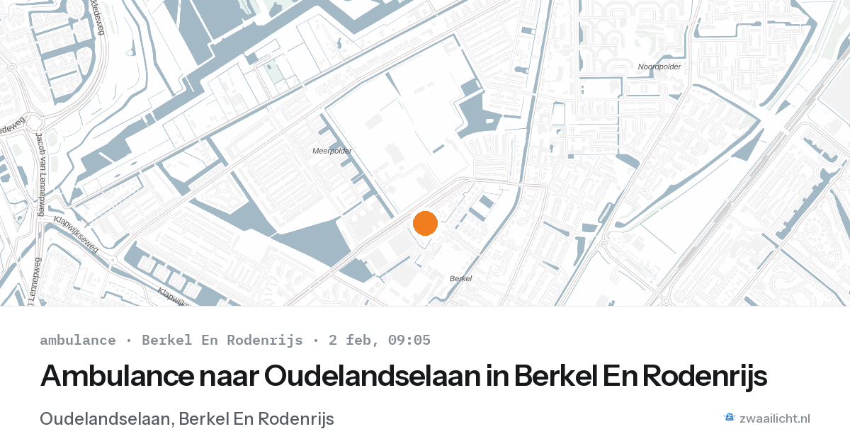 Ambulance naar Oudelandselaan in Berkel En Rodenrijs — 2 feb 2026