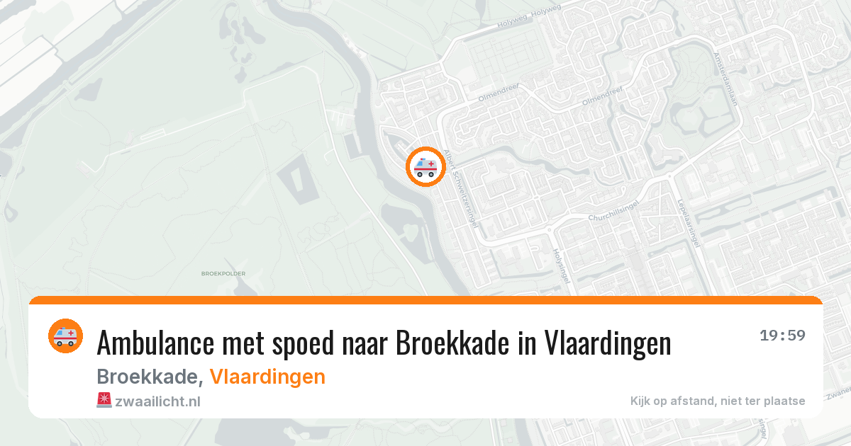 Ambulance met spoed naar Broekkade in Vlaardingen — 13 mei 2026