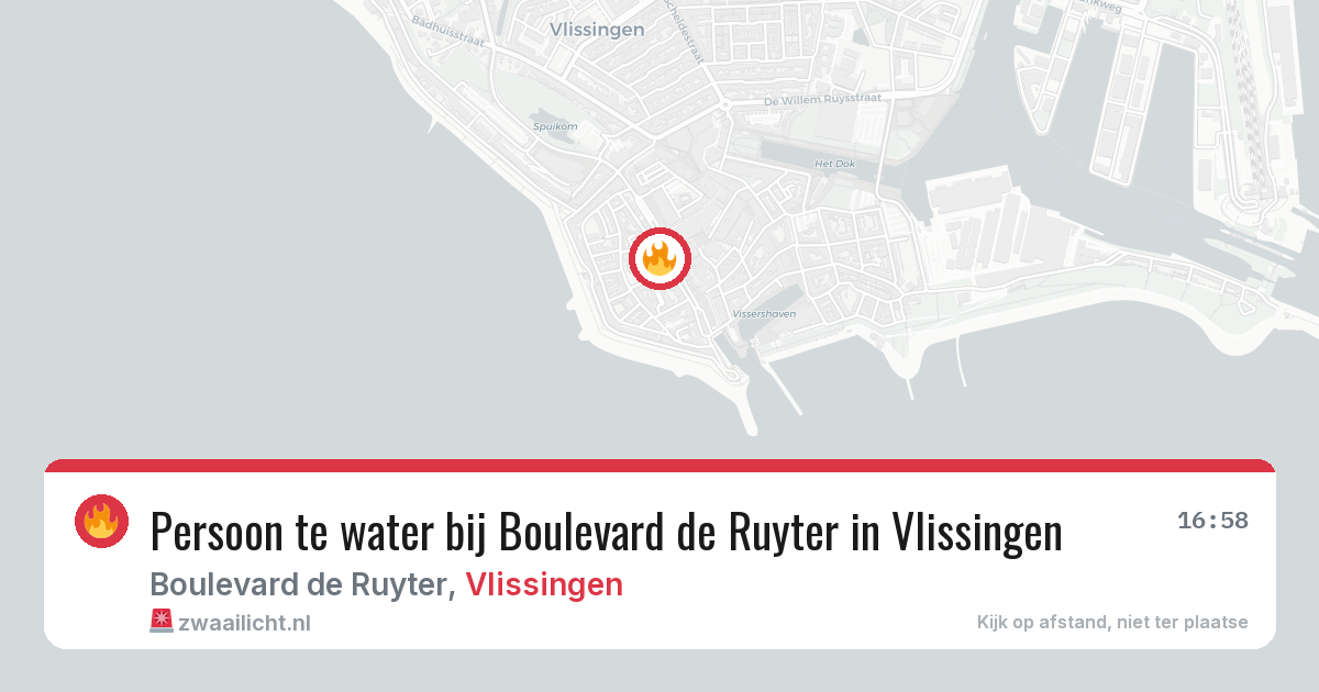 Persoon te water bij Boulevard de Ruyter in Vlissingen — 18 jan 2026