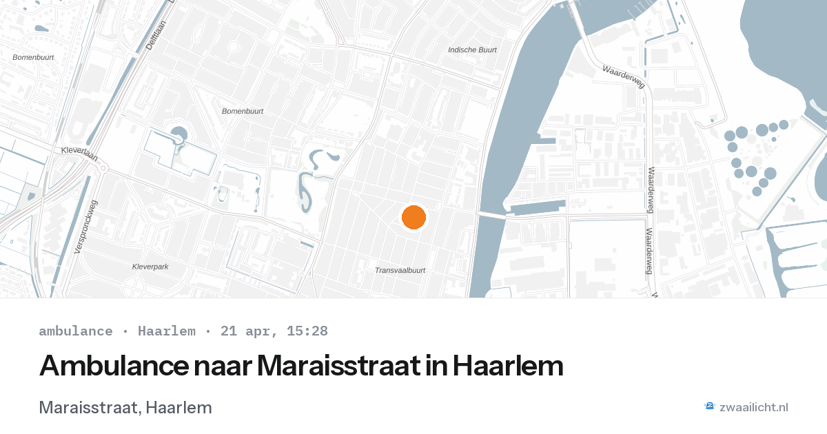 Ambulance naar Maraisstraat in Haarlem — 21 apr 2026