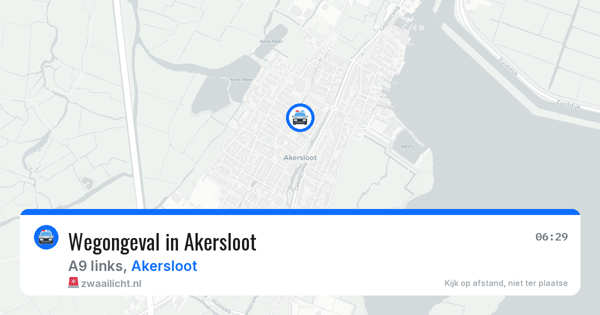 Wegongeval in Akersloot — 29 jul 2026