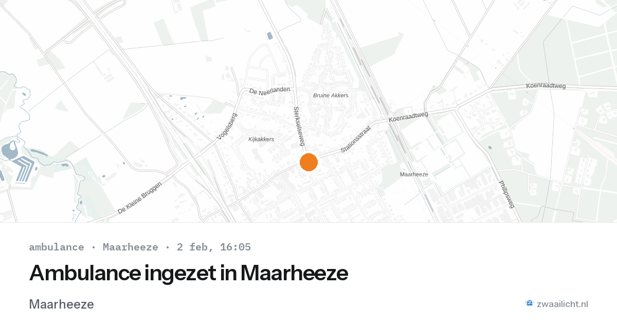 Ambulance ingezet in Maarheeze — 2 feb 2026